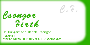 csongor hirth business card